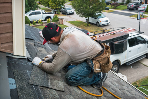 Professional Roof Repair technician working in Nebo, NC